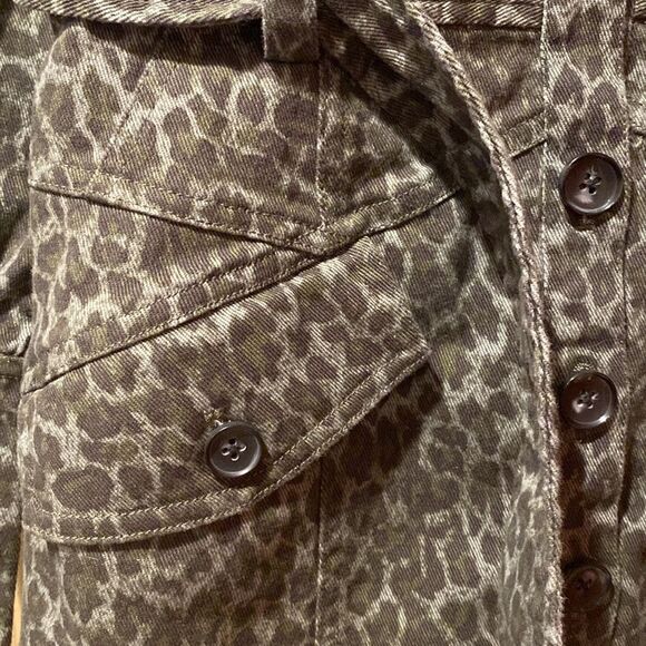 Marissa Webb Collective Green Leopard Dress Size 6 - Picture 6 of 7